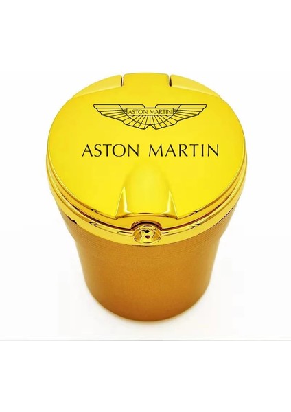 Altın LED Işıkları ile Araba Logo Yaratıcı Kişilik Aston Martın Db9 DB11 Dbs V8 Vantage V12 Vantage Araba Aksesuarları Için Küllük (Yurt Dışından)