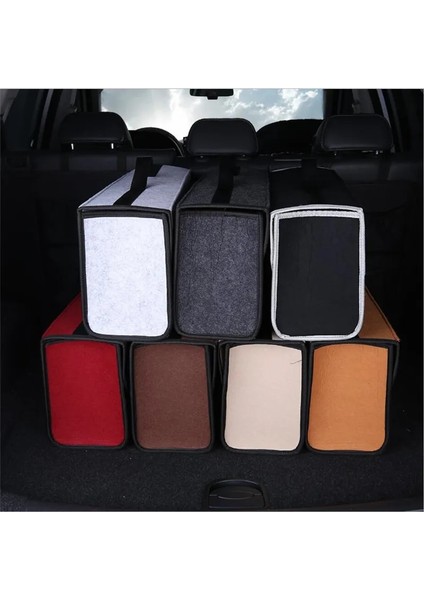 Kahverengi Keçe Kumaş Araba Gövde Organizatör Kutusu Taşınabilir Katlanabilir Saklama Kutusu Kasa Oto Iç Istifleme Toplama Konteyner Çantaları Siyah Gri (Yurt Dışından) fiyatları