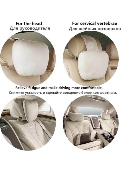 2 Adet Gri Tarzı En Li Araba Kafalık Boyun Desteği Koltuk Maybach Tasarım S Sınıfı Yumuşak Evrensel Ayarlanabilir Araba Yastığı Boyun Dinlenme Yastığı (Yurt Dışından) modelleri