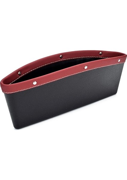 Kırmızı Araba Organizatör Depolama Araba Koltuğu Yarık Boşluk Cep Çok Fonksiyonlu Sürücü Koltuğu Catcher Bardak Tutucu Araba Aksesuarları Pu Deri (Yurt Dışından)