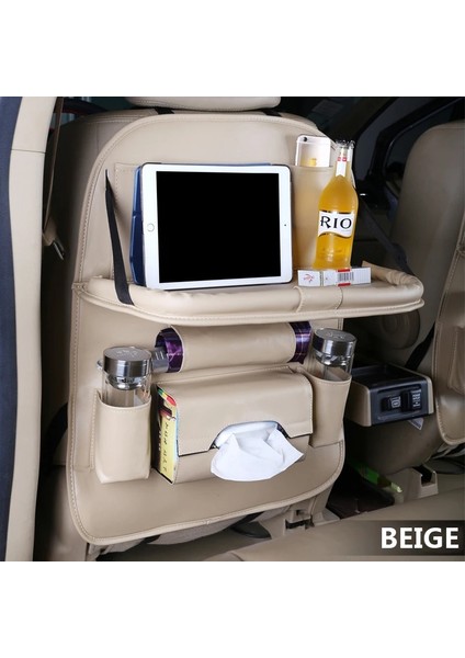 Turuncu 2 Pu Deri Ped Çanta Araba Koltuğu Arka Organizatör Katlanabilir Masa Tepsisi Seyahat Saklama Çantası Katlanabilir Yemek Masası Araba Koltuğu Saklama Çantası (Yurt Dışından) fiyatları