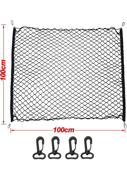 ACCT313 Evrensel Araba Gövde Ağı Elastik Bagaj Ağı Kargo Organizatörü Depolama Naylon Örgü Ağları Gerilebilir Araba Iç Örgü Ağ Cebi (Yurt Dışından)