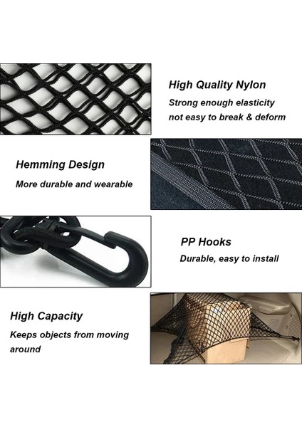ACCT313 Evrensel Araba Gövde Ağı Elastik Bagaj Ağı Kargo Organizatörü Depolama Naylon Örgü Ağları Gerilebilir Araba Iç Örgü Ağ Cebi (Yurt Dışından) indirimleri