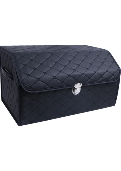 Kahverengi-Bej-Küçük Katlanır Araba Saklama Kutusu Pu Deri Araba Bagaj Organizatör Üst Sınıf Organizatör Çantaları Sedan Suv Mpv Için Oto Gövde Multiuse Alet Kutusu (Yurt Dışından) fırsatları