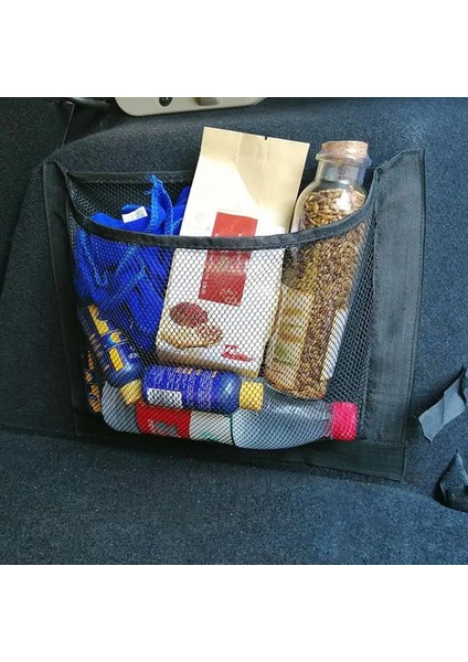 M 25X50CM Araba Oto Kamyon Koltuğu Için Geri Elastik Dize Depolama Velcro Net Çanta Taşınabilir Çift Örgü Organizatör 25CM * cm (Yurt Dışından) modelleri