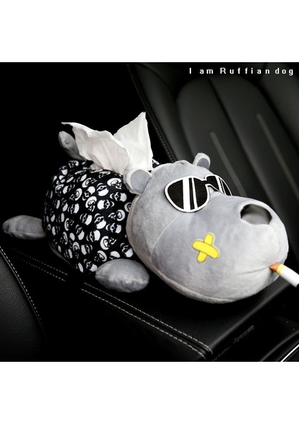No.5 Boyutu Yaratıcı Araba Doku Kutusu Araba Aksesuarları Kızlar Kadınlar Için Para Autos Peluş Husky Karikatür Hayvanlar Köpek Peçete Kol Dayama Kutusu Sandalye Geri (Yurt Dışından)