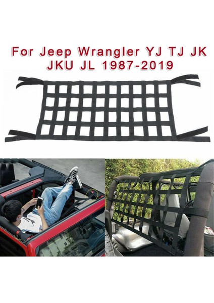 1 Adet Çatı Hamak Siyah Örgü Kargo Ağı Jeep Wrangler Yj Tj Jk Jl Pratik Araba Aksesuarları Araba Çatı Depolama Kemeri Net (Yurt Dışından) modelleri