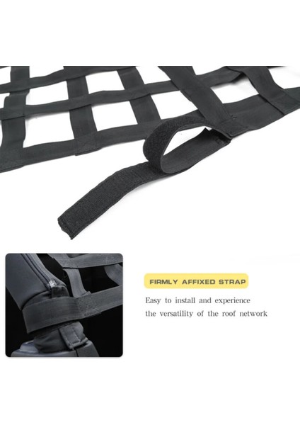 1 Adet Çatı Hamak Siyah Örgü Kargo Ağı Jeep Wrangler Yj Tj Jk Jl Pratik Araba Aksesuarları Araba Çatı Depolama Kemeri Net (Yurt Dışından) fırsatları
