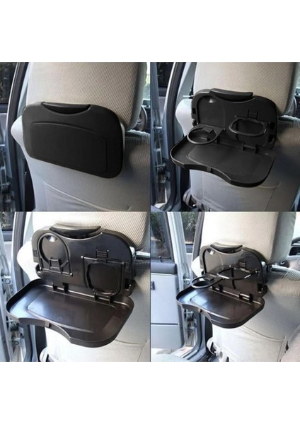 Gri Araba Katlanır Masa Oto Içecek Yiyecek Bardak Tepsisi Araba Bardak Tutucu Arka Koltuk Masa Içecek Tutucu Stand Masası Araba-Styling Organizatör Kutusu (Yurt Dışından)