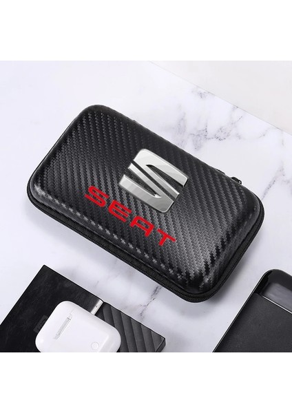 Siyah Çok Işlevli Karbon Fiber Araba Sürüş Malzemeleri Toledo Leon Exeo Mk3 Mk2 5f Ateca Altea Bolero Salsa Tango Için Saklama Çantası (Yurt Dışından)