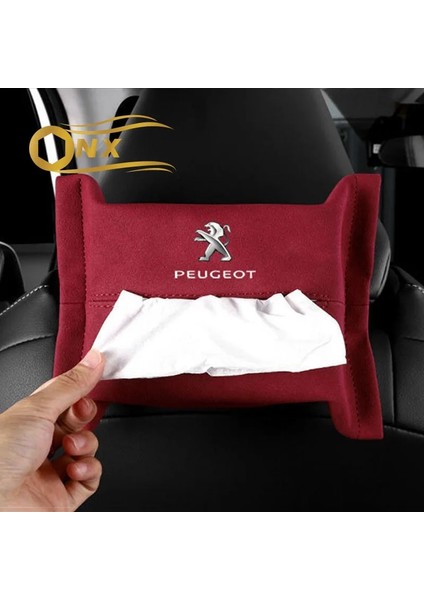 Siyah Araba Doku Kutusu Pompalama Kutusu Peugeot Için Çok Fonksiyonlu Yaratıcı Doku Çantası (Yurt Dışından)