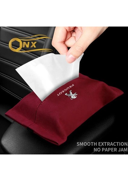 Siyah Araba Doku Kutusu Pompalama Kutusu Peugeot Için Çok Fonksiyonlu Yaratıcı Doku Çantası (Yurt Dışından)