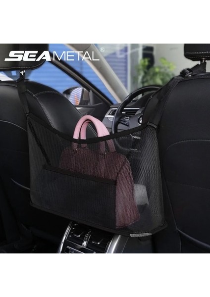 B Tipi Siyah Evrensel Oto Koltuğu Sırt Çantası Iç Oto Örgü Organizatör Ağları Çoklu Cepler Koltuklar Çanta Tutacağı Kese Otomobiller Ürünler (Yurt Dışından) fiyatları