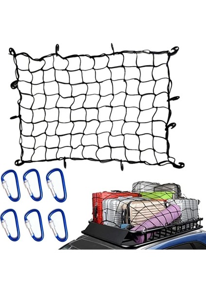Seçenek 1 cm Araba Gövde Çatı Ağı Lateks Elastik Kargo Bagaj Depolama Organizatör Bungee Mesh Evrensel Seyahat Offroad Araba Suv Için (Yurt Dışından)