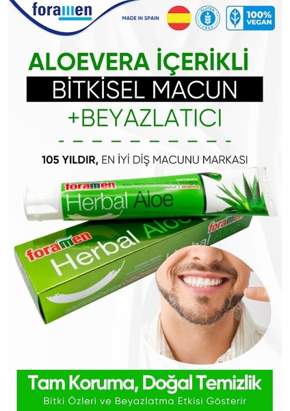 Aloevera Içerikli Bitkisel Diş Macunu 75 Ml/90 gr fırsatları