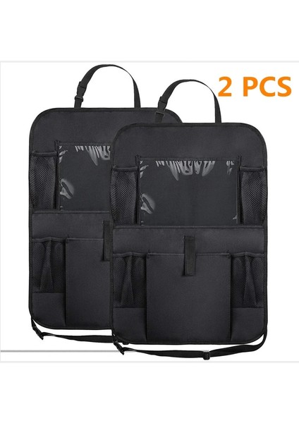 2 Adet Ar Koltuk Arka Organizatör Çocuklar Çocuklar Için Dokunmatik Ekran Tablet Tutucu Koruyucu ile 5 Depolama Cepler Araba Aksesuarları (Yurt Dışından)