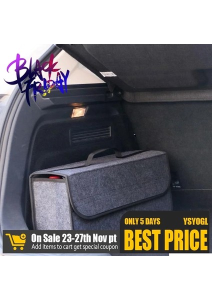 Gy 50*17*24 cm Araba Bagaj Organizatör Araba Saklama Çantası Kargo Konteyner Kutusu Yanmaz Istifleme Toplama Tutucu Çok Cep Araba Styling (Yurt Dışından)