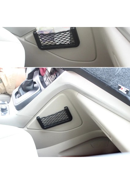 15X8CM Evrensel Araba Koltuğu Yan Arka Depolama Net Çanta Telefon Tutucu Cep Organizatör Istifleme Toplama Iç Ağlar Aksesuarları (Yurt Dışından) fiyatları
