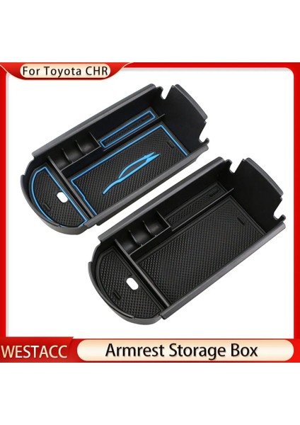 Siyah Mat Araba Merkezi Konsol Kol Dayama Kutusu Saklama Kutusu Toyota C-Hr Chr Organizatör Konteyner Tutucu Tepsi Aksesuarları (Yurt Dışından) fırsatları