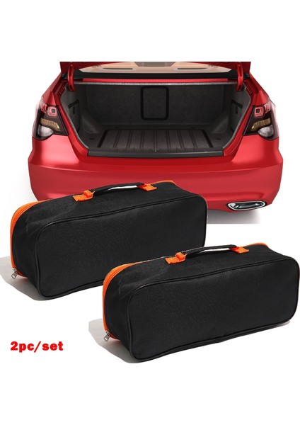 26X17X9CM-2 Adet Araba Taşınabilir Kılıfı Gövde Organizatör Saklama Kutusu Elektrikli Süpürge Temizleme Alet Çantası Kolu ile Fermuar Kapatma Aşınmaya Dayanıklı (Yurt Dışından) fiyatları