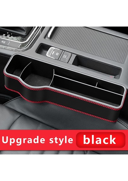 Pu Siyah Sol Araba Koltuğu Boşluk Organizatör Çatlak Saklama Kutusu Cüzdan Telefon Kartı Için Yarık Cep Pu Yüksek Kapasiteli Cep Gövde Oto Aksesuarları (Yurt Dışından)