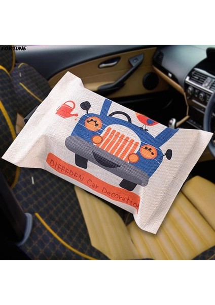 H06 Sevimli Karikatür Araba Doku Kutusu Yaratıcı Güzel Araba Güneşlik Doku Tutucu Asılı Araba Kol Dayama Kutusu Araba Koltuğu Için Doku Çanta Pompalama (Yurt Dışından) fırsatları