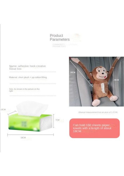 A Araba Doku Kutusu Asılı Araba Iç Kol Dayama Kutusu Güneşlik Pompalama Arabası Pompalama Kutusu Karikatür Sevimli Yaratıcı Doku Kutuları (Yurt Dışından) fırsatları