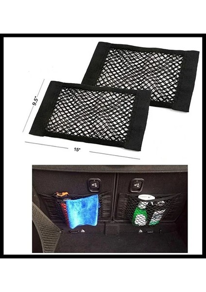 35 25 Yeni Araba Bagaj Kutusu Saklama Çantası Örgü Net Çanta 50CM * 25CM Araba Styling Bagaj Tutucu Cep Sticker Gövde Organizatör Araba Styling (Yurt Dışından)