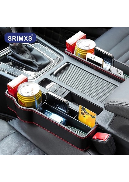 Pu Siyah Sol Araba Koltuğu Boşluk Organizatör Çatlak Saklama Kutusu Cüzdan Telefon Kartı Için Yarık Cep Pu Yüksek Kapasiteli Cep Gövde Oto Aksesuarları (Yurt Dışından) modelleri