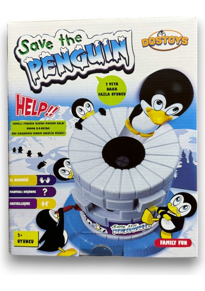 Save The Penguin KUTU MASA OYUNCAKLARI EĞİTİCİ AİLE İÇİ EĞLENCELİ AKTİVİTE OYUNU