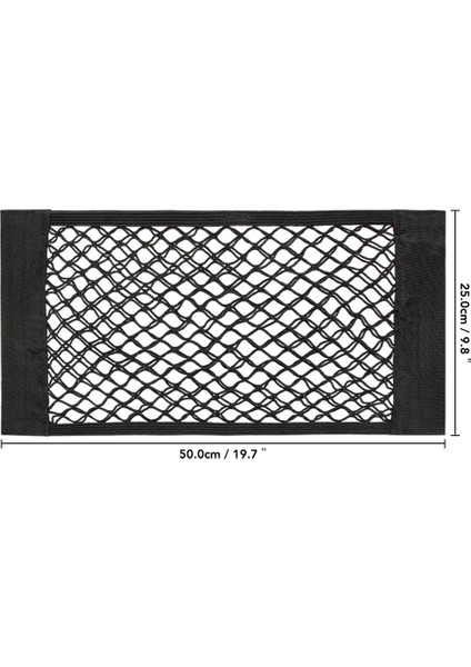 50X25 cm Araba Bagaj Saklama Çantası Naylon Örgü Ağları Oto Arka Bagaj Organizatör Elastik Dize Bagaj Net Tutucu Cep Araç Malzemeleri (Yurt Dışından)