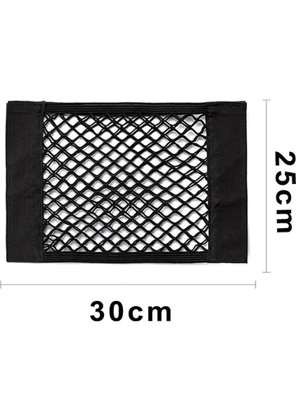 30X25 cm Araba Gövde Net Organizatör Arabalarda Gövde Elastik Dize Net Sihirli Etiket Evrensel Araba Aksesuarları Iç Saklama Kutusu (Yurt Dışından)