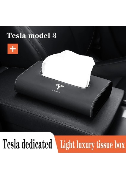 Siyah 2021 Tesla Model 3 Için Yeni Model Y Kağıt Çok Fonksiyonlu Doku Kutusu Araba Aksesuarları Araba Modeli Üç Tesla3 Için Iç (Yurt Dışından)