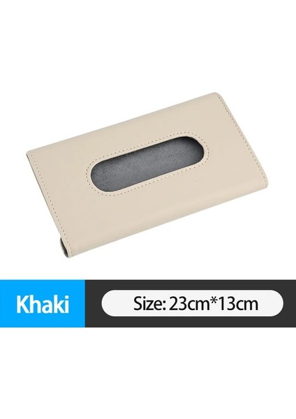 Klipsli Bej Araba Doku Kutusu Araba Güneşlik Doku Kutusu Tutucu Oto Iç Depolama Maskesi Saklama Kutusu Dekorasyon Için Evrensel Araba Aksesuarları (Yurt Dışından)