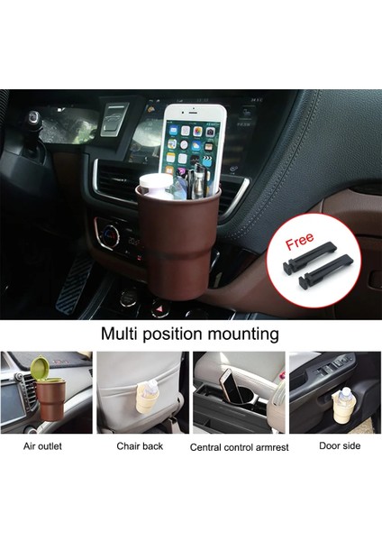 Sarı Araba Su Bardaklık Kutusu Cep Telefonu Tutucu Çok Fonksiyonlu Içecek Tutucu Çöp Kovası Hava Çıkışı Sandalye Arka Kapı Kol Dayama Kutusu (Yurt Dışından) modelleri