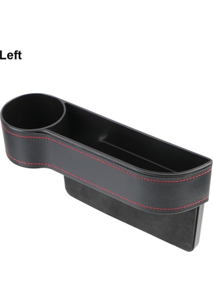 Sol Siyah Araba Organizatör Oto Aralık Cep Çift USB Şarj Telefon Şişe Bardak Tutucu Koltuk Boşluğu Yarık Deri Saklama Kutusu Araba Aksesuarları (Yurt Dışından)