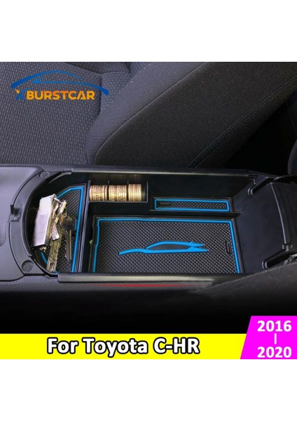 Beyaz Xburstcar Araba Kol Dayama Kutusu Depolama Merkezi Konsol Organizatör Konteyner Tutucu Kutusu Toyota C-Hr Chr Aksesuarları (Yurt Dışından) indirimleri