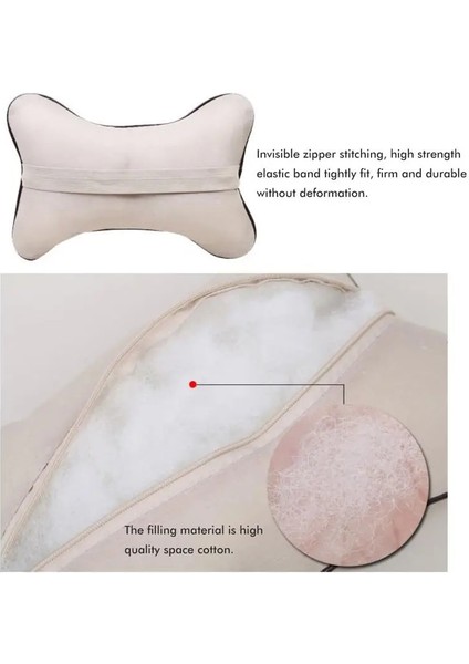 Siyah Stil 25*17CM Araba Boyun Yastıkları Oto Koltuğu Baş Desteği Boyun Koruyucu Evrensel Kafalık Arkalık Minderi Otomobiller Koltuk Boyun Desteği (Yurt Dışından) fiyatları