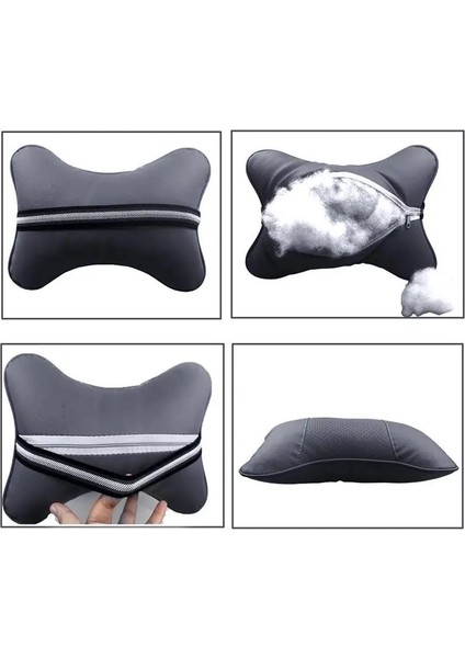 Siyah Stil 25*17CM Araba Boyun Yastıkları Oto Koltuğu Baş Desteği Boyun Koruyucu Evrensel Kafalık Arkalık Minderi Otomobiller Koltuk Boyun Desteği (Yurt Dışından) modelleri