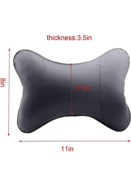 Siyah Stil 25*17CM Araba Boyun Yastıkları Oto Koltuğu Baş Desteği Boyun Koruyucu Evrensel Kafalık Arkalık Minderi Otomobiller Koltuk Boyun Desteği (Yurt Dışından) fırsatları