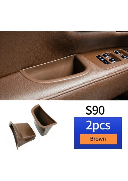 S90 Kahverengi Volvo S90 V90 Için Araba Aksesuarları Araba Saklama Kutusu Kapı Saklama Kutusu Araba Kol Dayama Kutusu (Yurt Dışından)