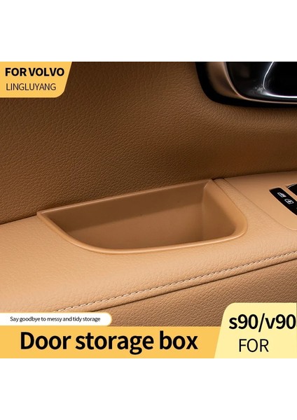 S90 Kahverengi Volvo S90 V90 Için Araba Aksesuarları Araba Saklama Kutusu Kapı Saklama Kutusu Araba Kol Dayama Kutusu (Yurt Dışından) fiyatları