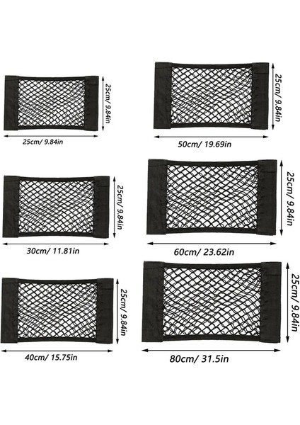 25X50CM Araba Arka Arka Bagaj Depolama Net Koltuk Elastik Dize Net Sihirli Etiket Örgü Saklama Çantası Oto Organizatör Koltuk Sırt Çantası Freeg (Yurt Dışından)