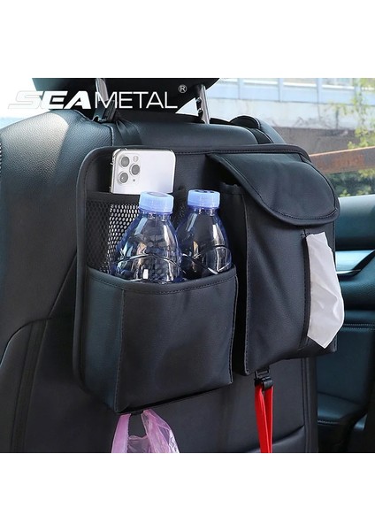 Tuval 2 Adet Araba Koltuğu Arka Organizatör Çantası Pu Deri Oto Depolama Ağları Telefon, Doku, Su Şişesi Için Çok Cepler 2 Askı Braketi (Yurt Dışından) fiyatları