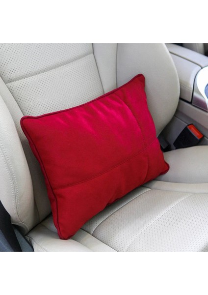 Kırmızı Stil Jınserta Süet Kumaş Araba Koltuğu Geri Bel Yastığı Maybach Tasarım S Sınıfı Bel Desteği Dinlenme Yastığı Araba Koltuğu Ofis Koltukları Için (Yurt Dışından)