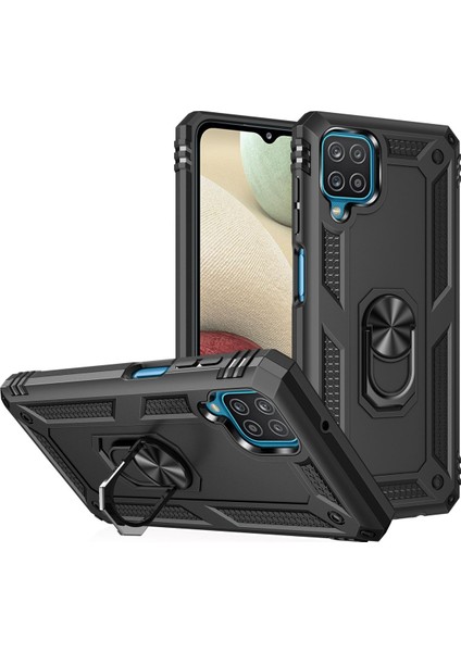 Samsung Galaxy M32 Kılıf Sofya Yüzüklü Silikon Kapak - Siyah 300099 fiyatları
