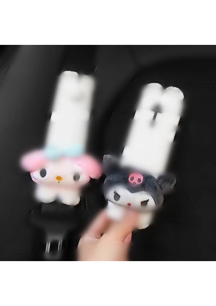 2 Adet Kemer Stili Sevimli Araba Yastık Bebek Araba Kafalık Boyun Yastık Karikatür Siyah Şeytan Peluş Araba Koltuk Minderi Çocuklar Kafalık Araba Aksesuarı (Yurt Dışından)