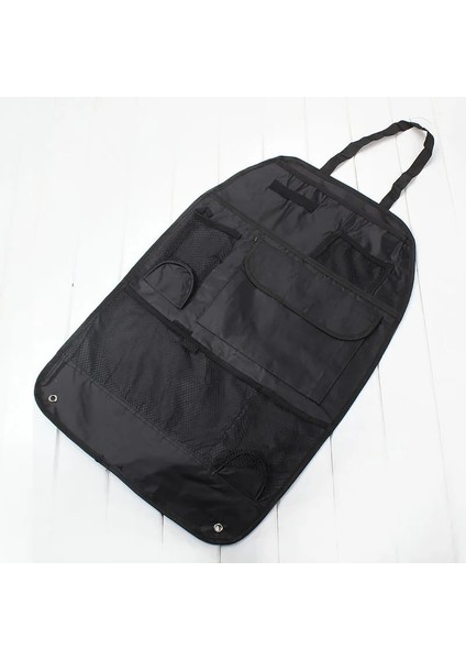 Siyah Evrensel Su Geçirmez Araba Arka Koltuk Organizatör Saklama Çantası Çok Cep Asılı Kılıf Çeşitli 58CMX38CM Oto Aksesuarları Siyah (Yurt Dışından)