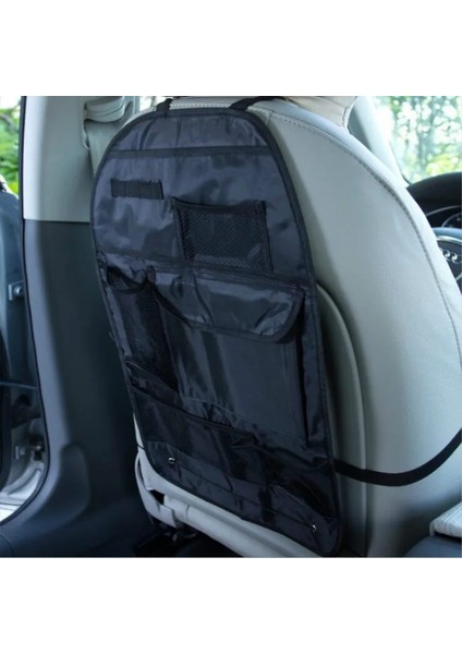 Siyah Evrensel Su Geçirmez Araba Arka Koltuk Organizatör Saklama Çantası Çok Cep Asılı Kılıf Çeşitli 58CMX38CM Oto Aksesuarları Siyah (Yurt Dışından) fiyatları