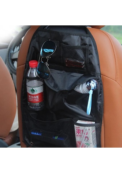 Siyah Evrensel Su Geçirmez Araba Arka Koltuk Organizatör Saklama Çantası Çok Cep Asılı Kılıf Çeşitli 58CMX38CM Oto Aksesuarları Siyah (Yurt Dışından) fırsatları